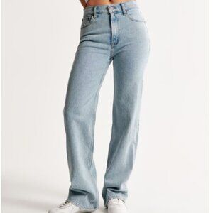 Abercrombie & Fitch High Rise 90s Relaxed Jean Curve Love Long